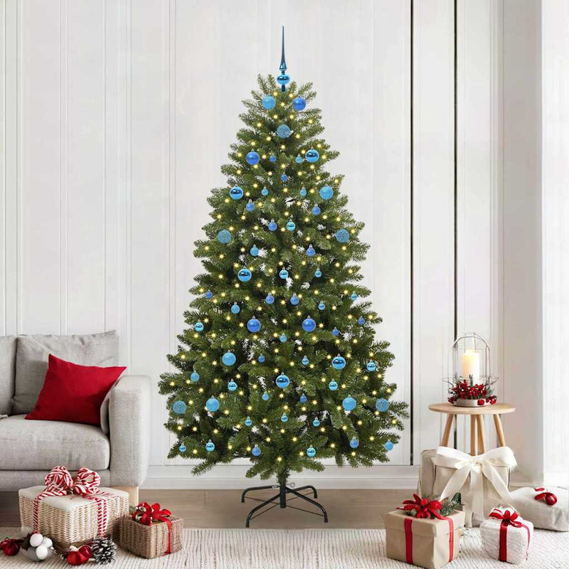 ギャラリービューアに画像をロードする, Vidaxl kunstkerstboom met 300 led groen 210 cm pvc en metaal