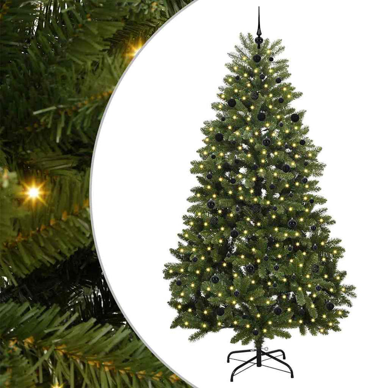 ギャラリービューアに画像をロードする, Vidaxl kunstkerstboom met 300 led groen 240 cm pvc en metaal