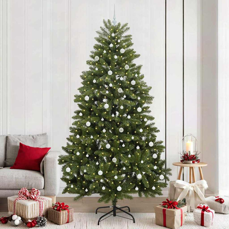 ギャラリービューアに画像をロードする, Vidaxl kunstkerstboom met 300 led groen 240 cm pvc en metaal