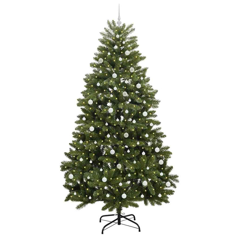 ギャラリービューアに画像をロードする, Vidaxl kunstkerstboom met 300 led groen 240 cm pvc en metaal