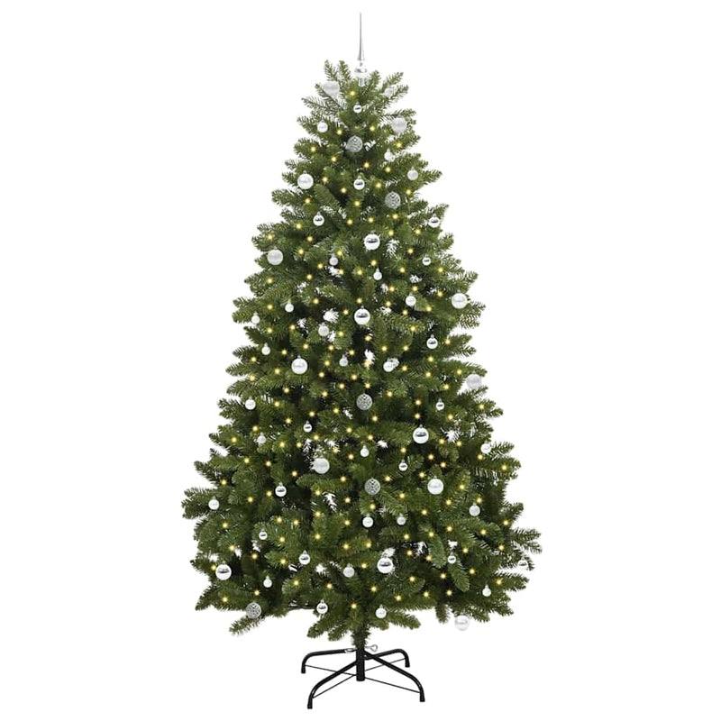 ギャラリービューアに画像をロードする, Vidaxl kunstkerstboom met 300 led groen 240 cm pvc en metaal
