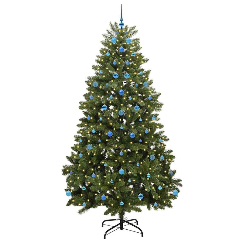 ギャラリービューアに画像をロードする, Vidaxl kunstkerstboom met 300 led groen 240 cm pvc en metaal