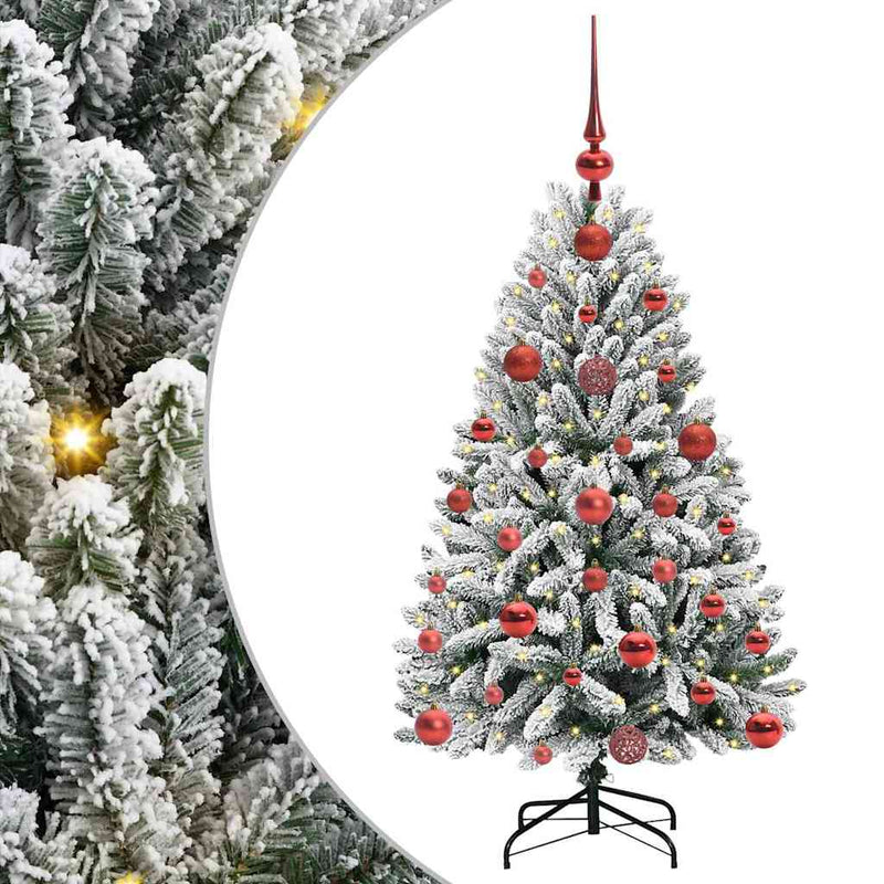 ギャラリービューアに画像をロードする, Vidaxl kunstkerstboom met 150 led groen en wit 120 cm pvc en metaal