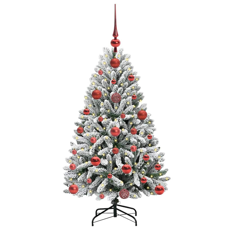 ギャラリービューアに画像をロードする, Vidaxl kunstkerstboom met 150 led groen en wit 120 cm pvc en metaal