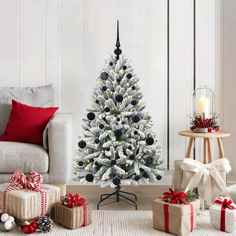 ギャラリービューアに画像をロードする, Vidaxl kunstkerstboom met 150 led groen en wit 120 cm pvc en metaal