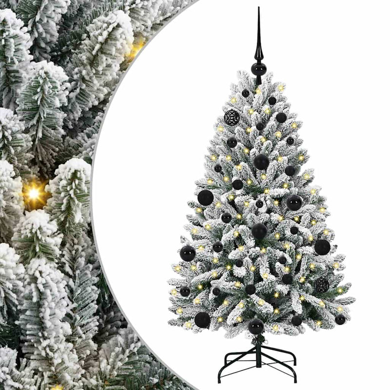 ギャラリービューアに画像をロードする, Vidaxl kunstkerstboom met 150 led groen en wit 120 cm pvc en metaal
