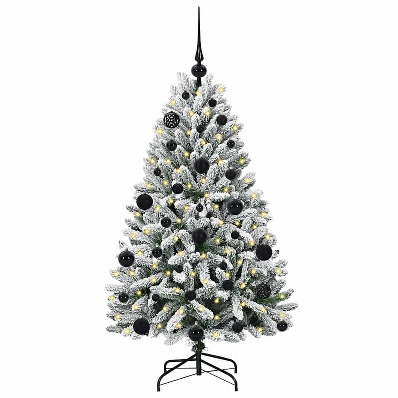 ギャラリービューアに画像をロードする, Vidaxl kunstkerstboom met 150 led groen en wit 120 cm pvc en metaal