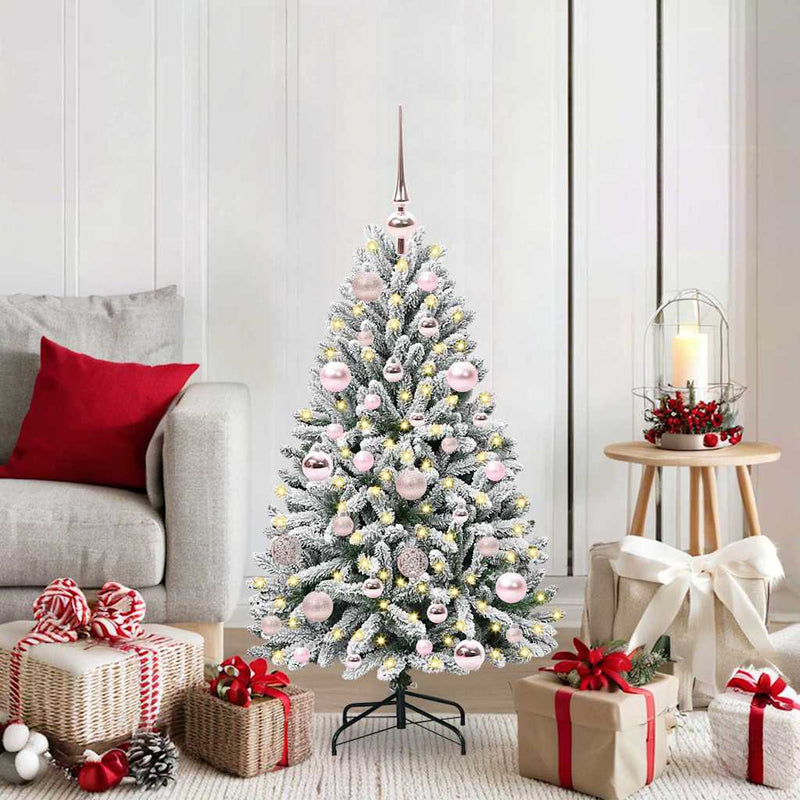 ギャラリービューアに画像をロードする, Vidaxl kunstkerstboom met 150 led groen en wit 120 cm pvc en metaal