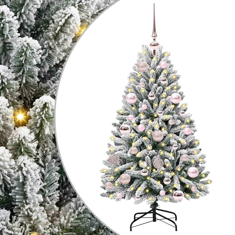 ギャラリービューアに画像をロードする, Vidaxl kunstkerstboom met 150 led groen en wit 120 cm pvc en metaal