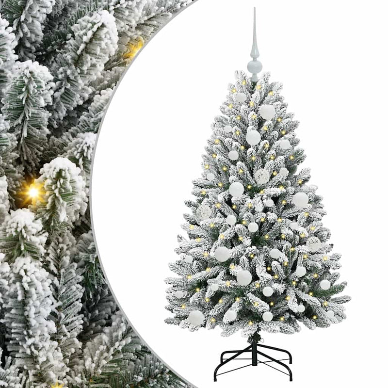 ギャラリービューアに画像をロードする, Vidaxl kunstkerstboom met 150 led groen en wit 120 cm pvc en metaal