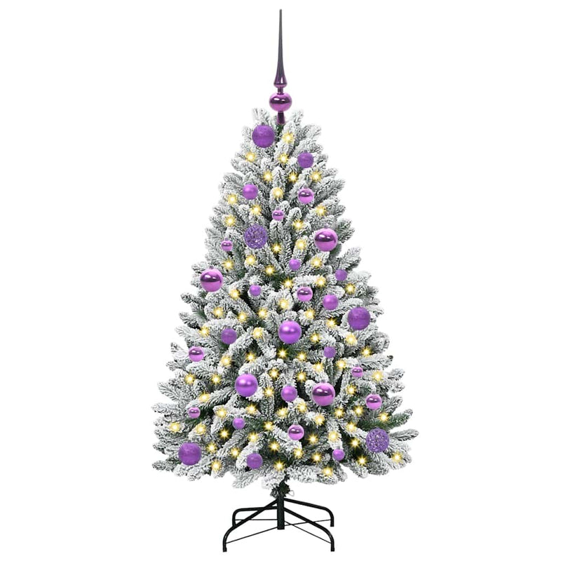 ギャラリービューアに画像をロードする, Vidaxl kunstkerstboom met 150 led groen en wit 120 cm pvc en metaal