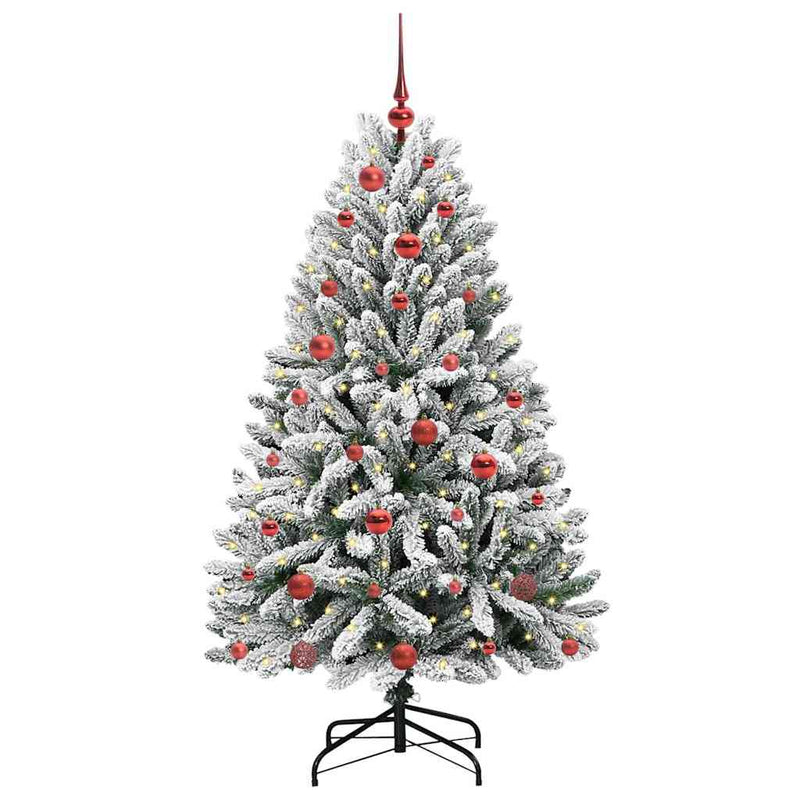ギャラリービューアに画像をロードする, Vidaxl kunstkerstboom met 150 led groen en wit 150 cm pvc en metaal