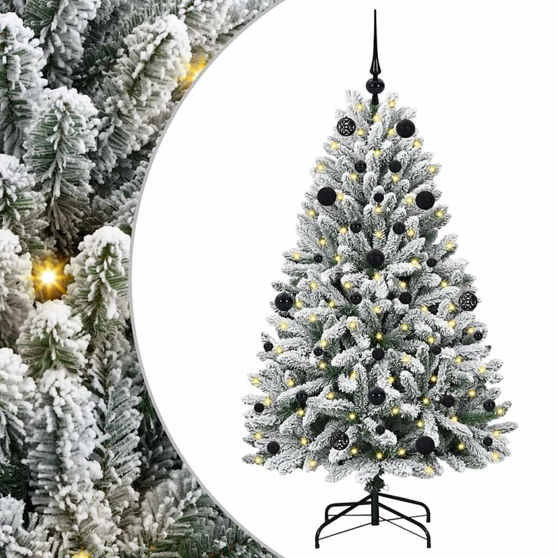 ギャラリービューアに画像をロードする, Vidaxl kunstkerstboom met 150 led groen en wit 150 cm pvc en metaal