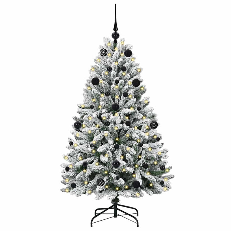 ギャラリービューアに画像をロードする, Vidaxl kunstkerstboom met 150 led groen en wit 150 cm pvc en metaal
