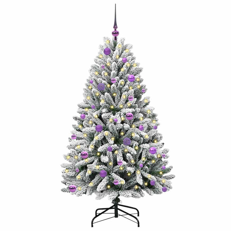 Chargez l'image dans la visionneuse de la galerie, Vidaxl kunstkerstboom met 150 led groen en wit 150 cm pvc en metaal