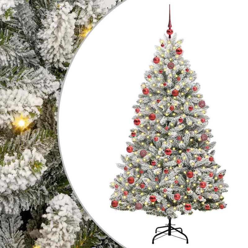 Chargez l'image dans la visionneuse de la galerie, Vidaxl kunstkerstboom met 300 led groen en wit 180 cm pvc en metaal