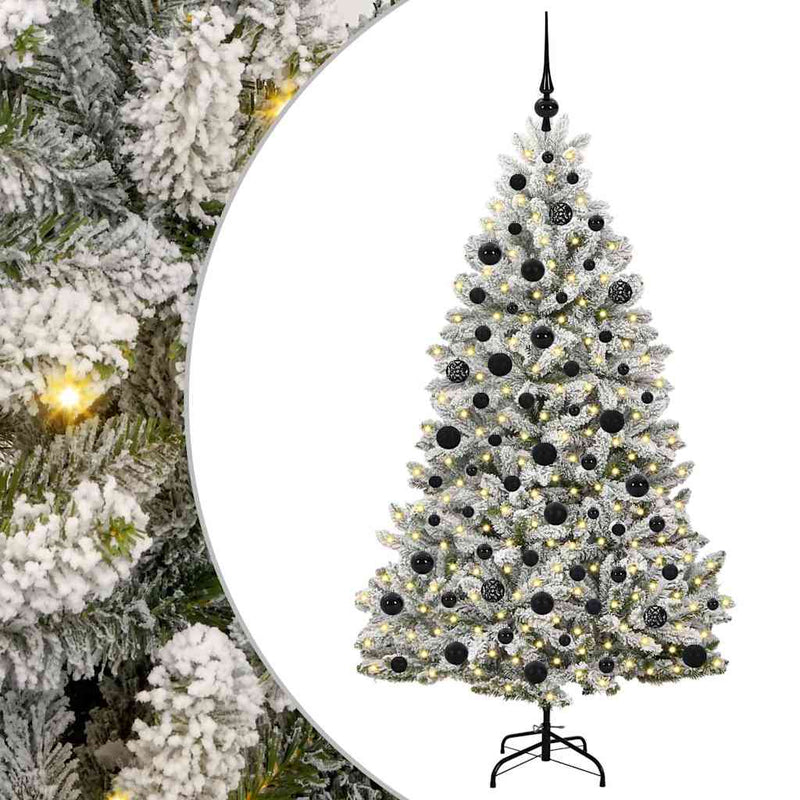 Chargez l'image dans la visionneuse de la galerie, Vidaxl kunstkerstboom met 300 led groen en wit 180 cm pvc en metaal