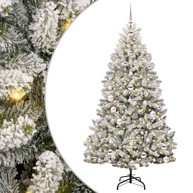 Chargez l'image dans la visionneuse de la galerie, Vidaxl kunstkerstboom met 300 led groen en wit 180 cm pvc en metaal