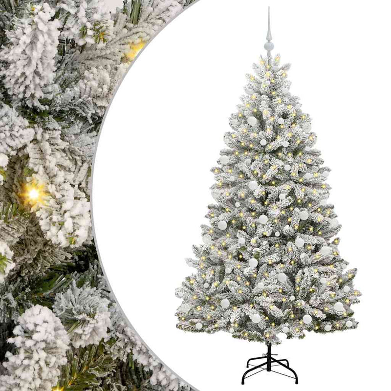 Chargez l'image dans la visionneuse de la galerie, Vidaxl kunstkerstboom met 300 led groen en wit 180 cm pvc en metaal
