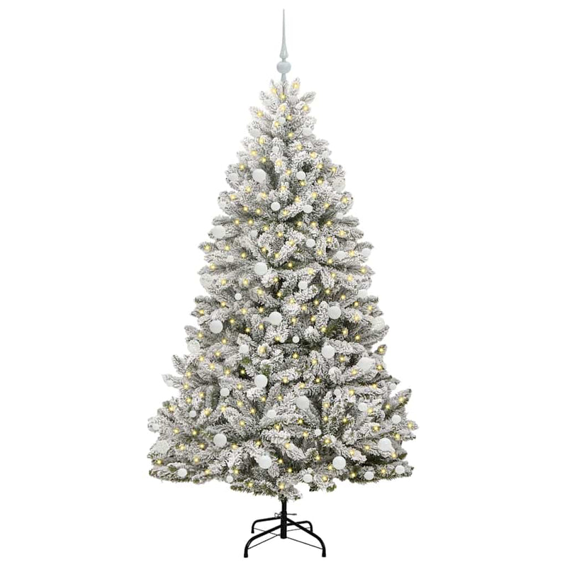 Chargez l'image dans la visionneuse de la galerie, Vidaxl kunstkerstboom met 300 led groen en wit 180 cm pvc en metaal
