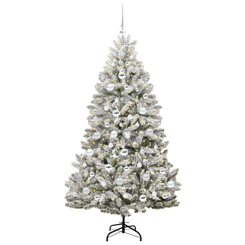 Chargez l'image dans la visionneuse de la galerie, Vidaxl kunstkerstboom met 300 led groen en wit 180 cm pvc en metaal