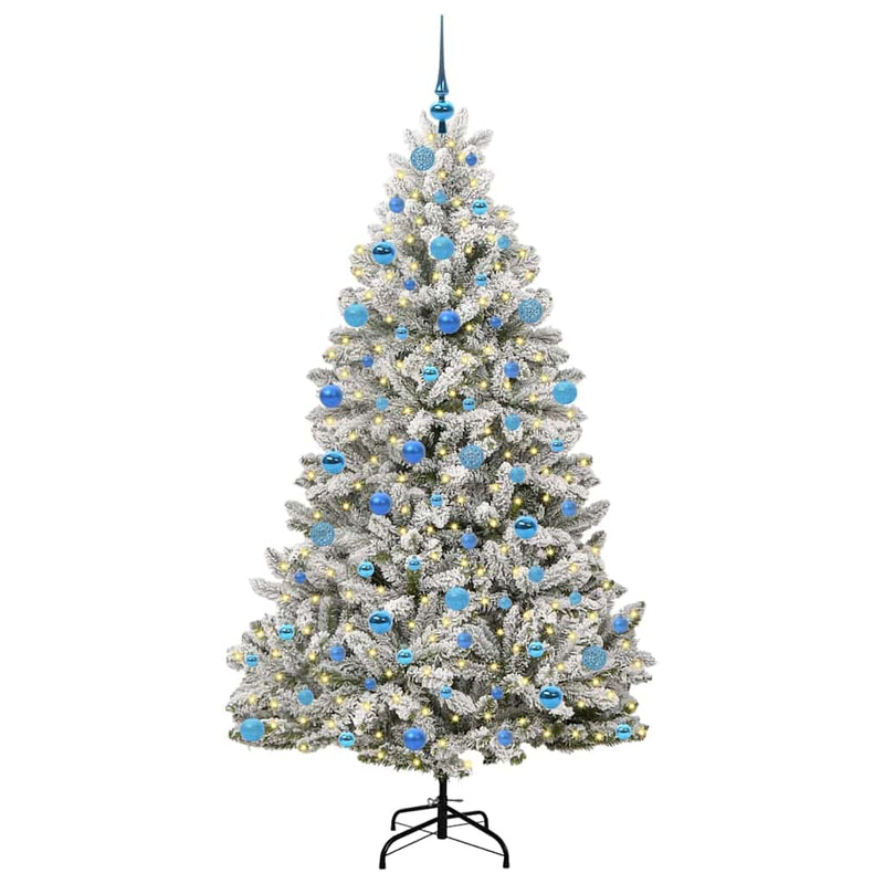 Chargez l'image dans la visionneuse de la galerie, Vidaxl kunstkerstboom met 300 led groen en wit 180 cm pvc en metaal