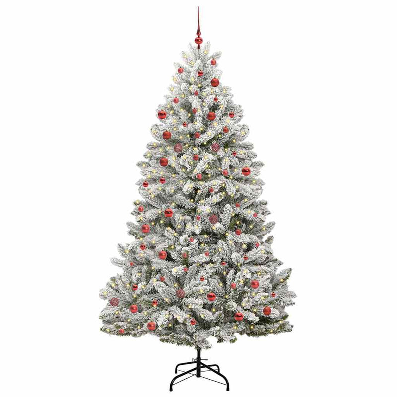 Chargez l'image dans la visionneuse de la galerie, Vidaxl kunstkerstboom met 300 led groen en wit 210 cm pvc en metaal