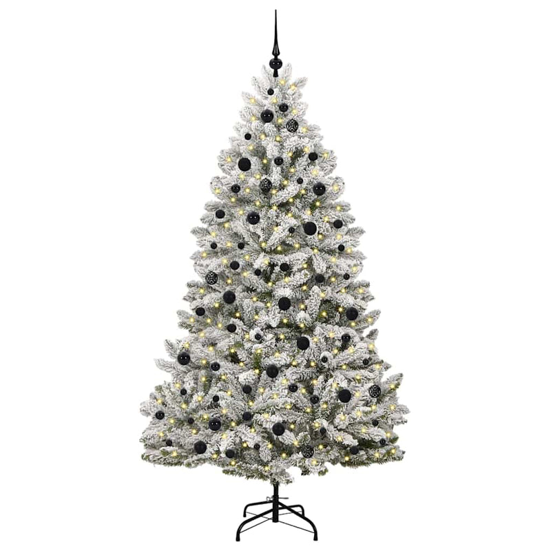 Chargez l'image dans la visionneuse de la galerie, Vidaxl kunstkerstboom met 300 led groen en wit 210 cm pvc en metaal