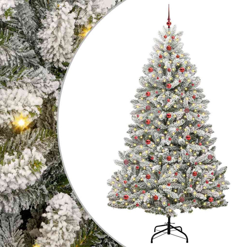 Chargez l'image dans la visionneuse de la galerie, Vidaxl kunstkerstboom met 300 led groen en wit 240 cm pvc en metaal