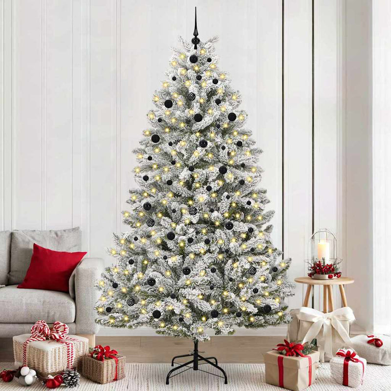 Chargez l'image dans la visionneuse de la galerie, Vidaxl kunstkerstboom met 300 led groen en wit 240 cm pvc en metaal