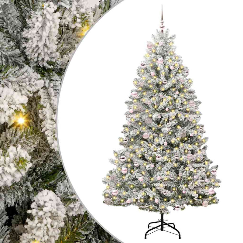 Chargez l'image dans la visionneuse de la galerie, Vidaxl kunstkerstboom met 300 led groen en wit 240 cm pvc en metaal