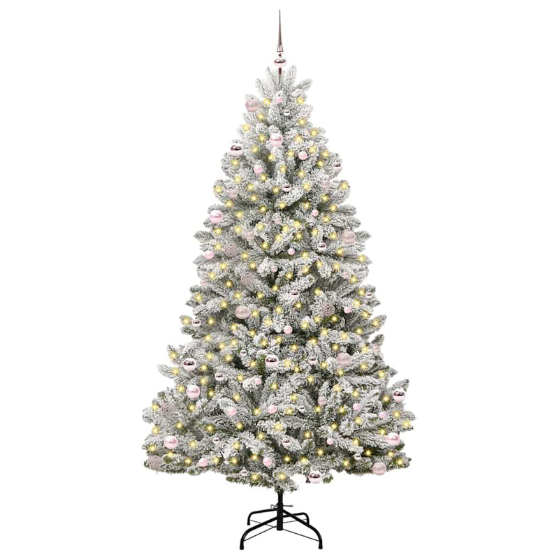 Chargez l'image dans la visionneuse de la galerie, Vidaxl kunstkerstboom met 300 led groen en wit 240 cm pvc en metaal