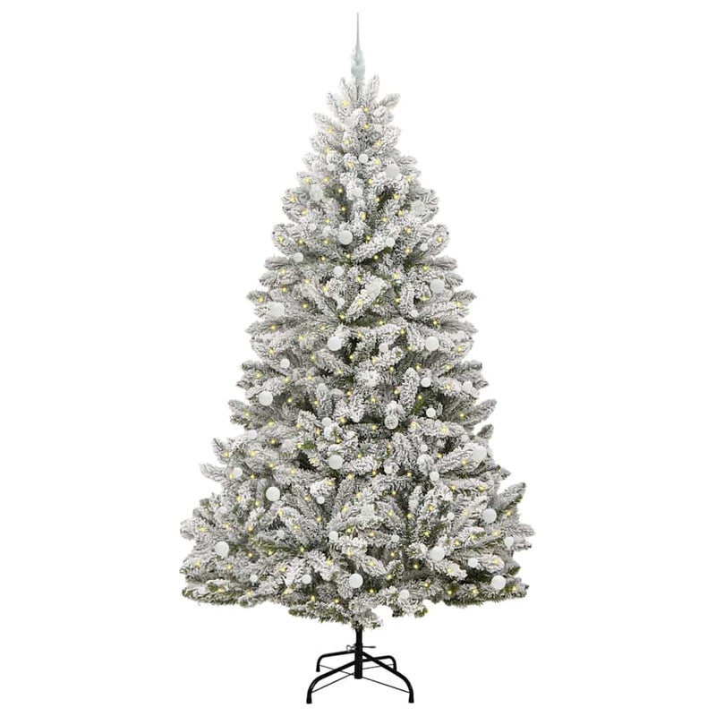 Chargez l'image dans la visionneuse de la galerie, Vidaxl kunstkerstboom met 300 led groen en wit 240 cm pvc en metaal