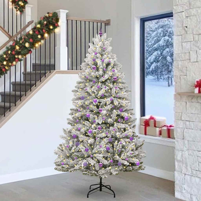 Chargez l'image dans la visionneuse de la galerie, Vidaxl kunstkerstboom met 300 led groen en wit 240 cm pvc en metaal