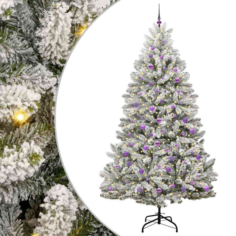 Chargez l'image dans la visionneuse de la galerie, Vidaxl kunstkerstboom met 300 led groen en wit 240 cm pvc en metaal