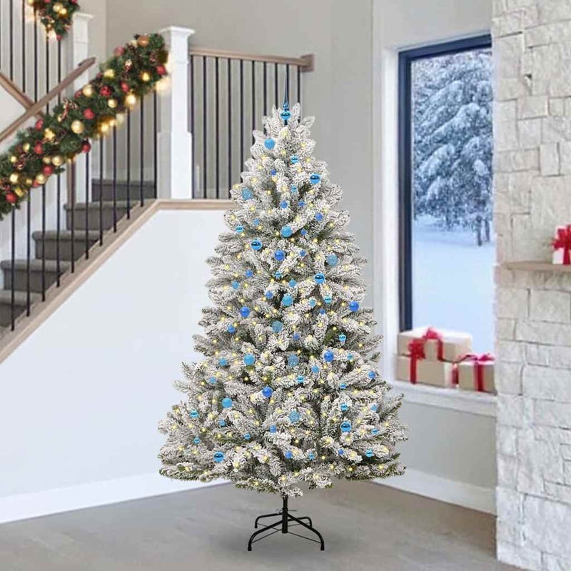 Chargez l'image dans la visionneuse de la galerie, Vidaxl kunstkerstboom met 300 led groen en wit 240 cm pvc en metaal