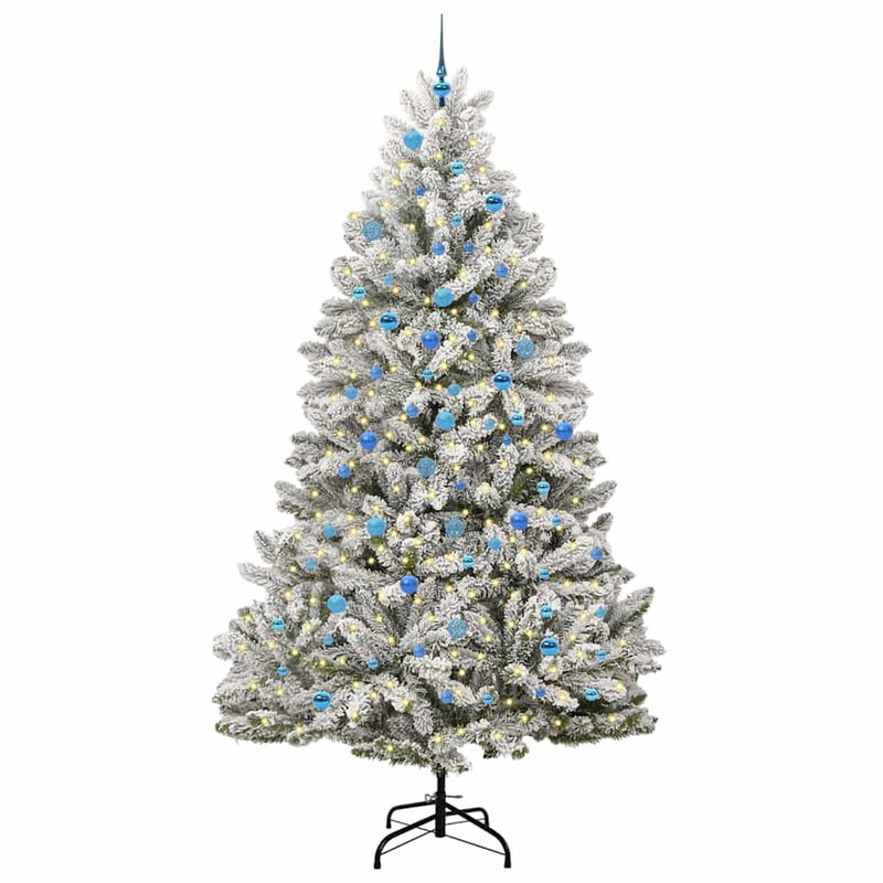 Chargez l'image dans la visionneuse de la galerie, Vidaxl kunstkerstboom met 300 led groen en wit 240 cm pvc en metaal