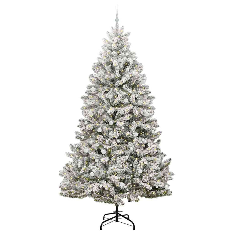 Chargez l'image dans la visionneuse de la galerie, Vidaxl kunstkerstboom met 300 led groen en wit 300 cm pvc en metaal