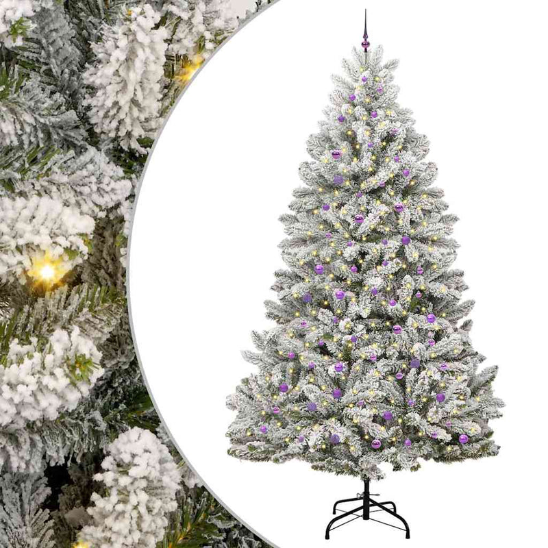 Chargez l'image dans la visionneuse de la galerie, Vidaxl kunstkerstboom met 300 led groen en wit 300 cm pvc en metaal