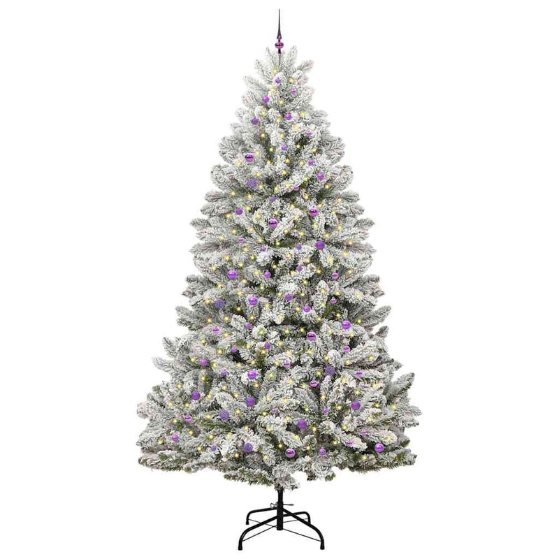 Chargez l'image dans la visionneuse de la galerie, Vidaxl kunstkerstboom met 300 led groen en wit 300 cm pvc en metaal