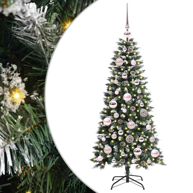 ギャラリービューアに画像をロードする, Vidaxl kunstkerstboom met 150 led groen 120 cm pvc en plastic en staal