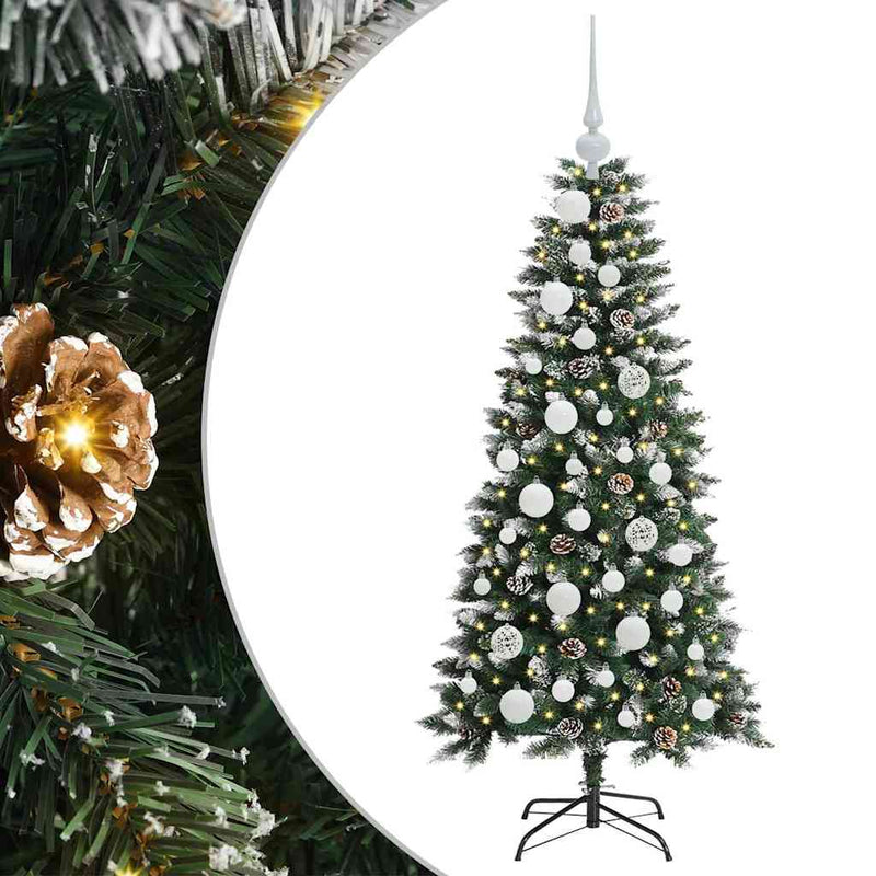ギャラリービューアに画像をロードする, Vidaxl kunstkerstboom met 150 led groen 120 cm pvc en plastic en staal