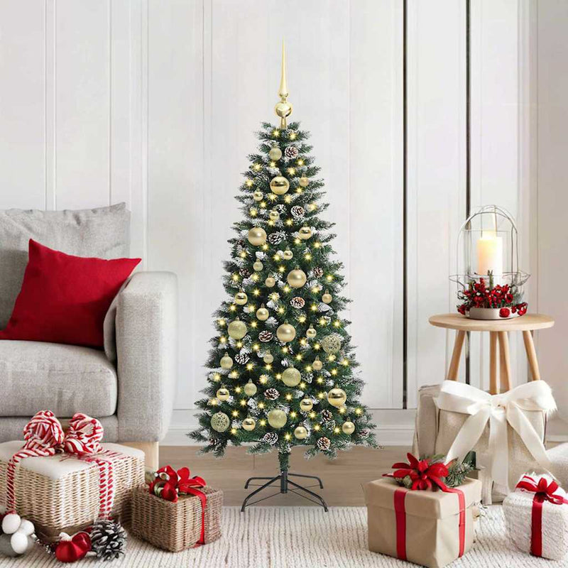 ギャラリービューアに画像をロードする, Vidaxl kunstkerstboom met 150 led groen 120 cm pvc en plastic en staal