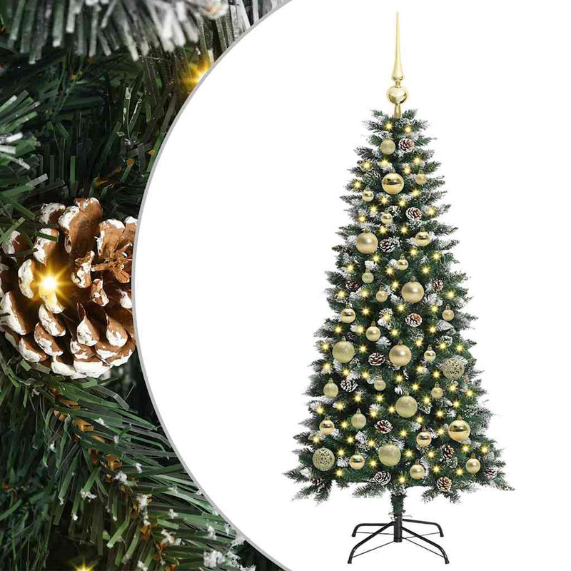 ギャラリービューアに画像をロードする, Vidaxl kunstkerstboom met 150 led groen 120 cm pvc en plastic en staal