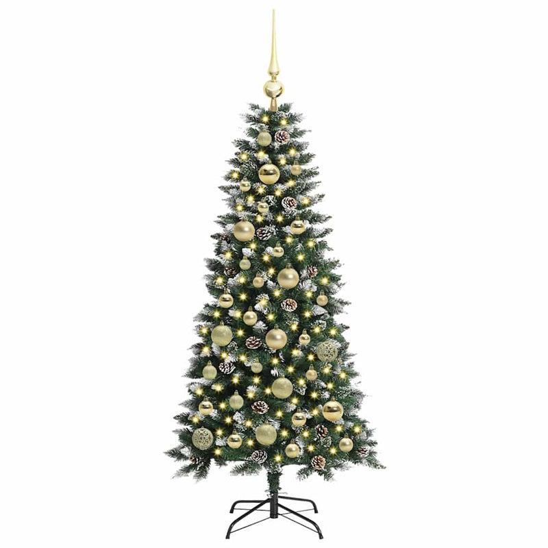ギャラリービューアに画像をロードする, Vidaxl kunstkerstboom met 150 led groen 120 cm pvc en plastic en staal