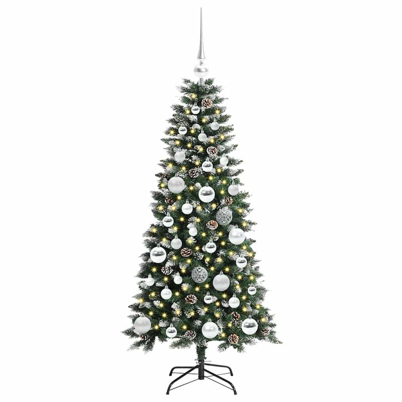 Chargez l'image dans la visionneuse de la galerie, Vidaxl kunstkerstboom met 150 led groen 120 cm pvc en plastic en staal