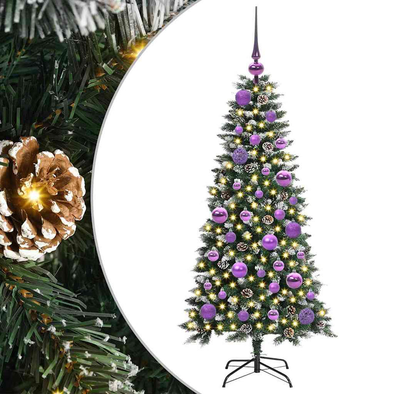 Chargez l'image dans la visionneuse de la galerie, Vidaxl kunstkerstboom met 150 led groen 120 cm pvc en plastic en staal