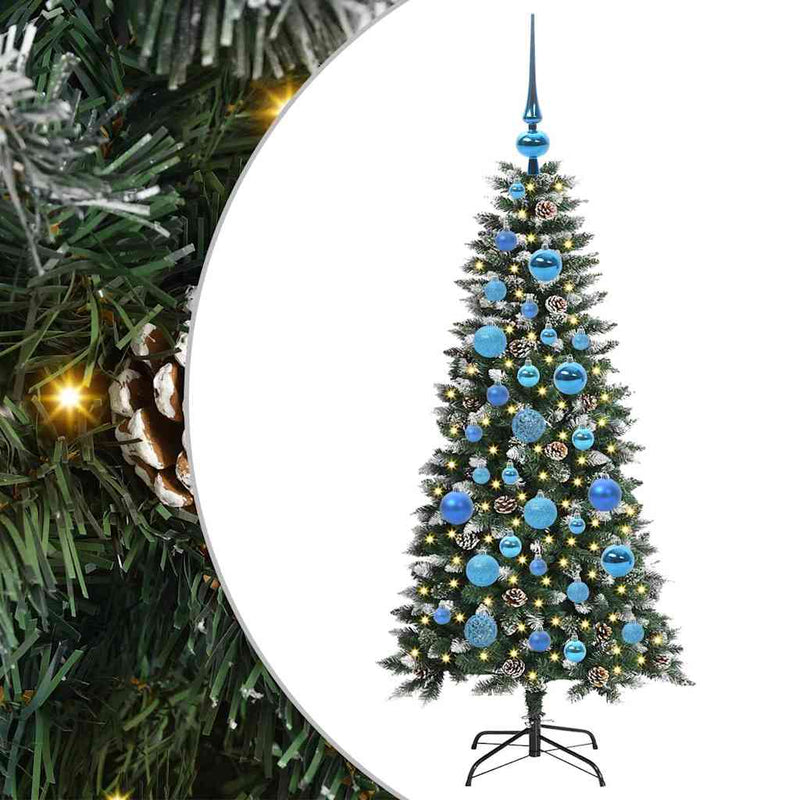 Chargez l'image dans la visionneuse de la galerie, Vidaxl kunstkerstboom met 150 led groen 120 cm pvc en plastic en staal