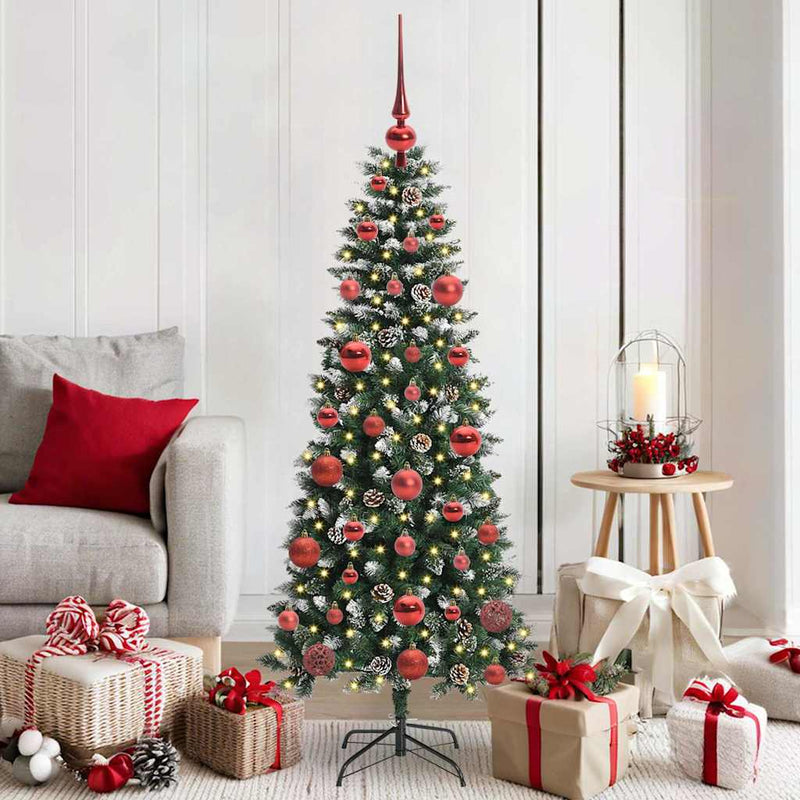 ギャラリービューアに画像をロードする, Vidaxl kunstkerstboom met 150 led groen 150 cm pvc en plastic en staal
