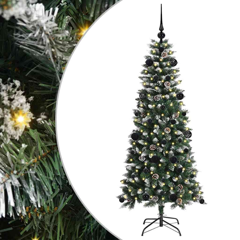 Chargez l'image dans la visionneuse de la galerie, Vidaxl kunstkerstboom met 150 led groen 150 cm pvc en plastic en staal